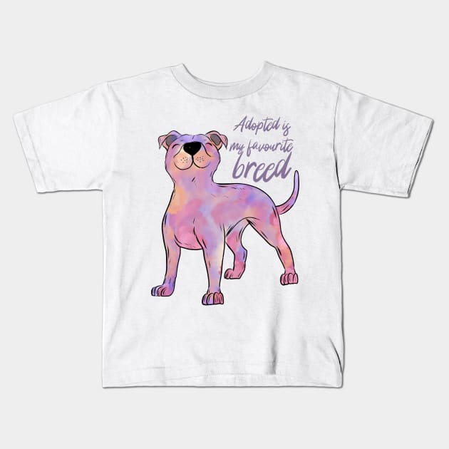 Adopted is my favourite breed Kids T-Shirt by Jess Adams